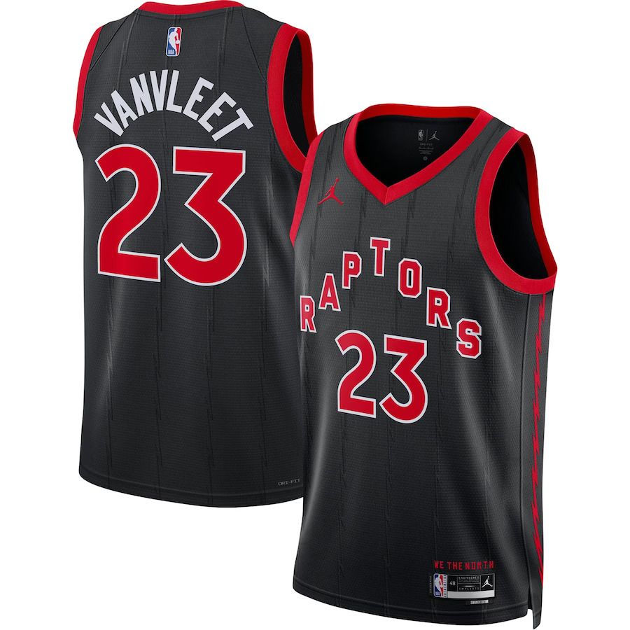 Men Toronto Raptors #23 Fred VanVleet Jordan Brand Black 2022-23 Statement Edition Swingman NBA Jersey